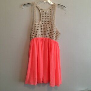 Umgee crochet orange dress s/m